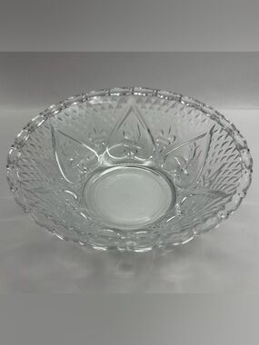 Vintage “Hearts & Roses” Pressed Glass Serving Bowl By: KIM Indonesia